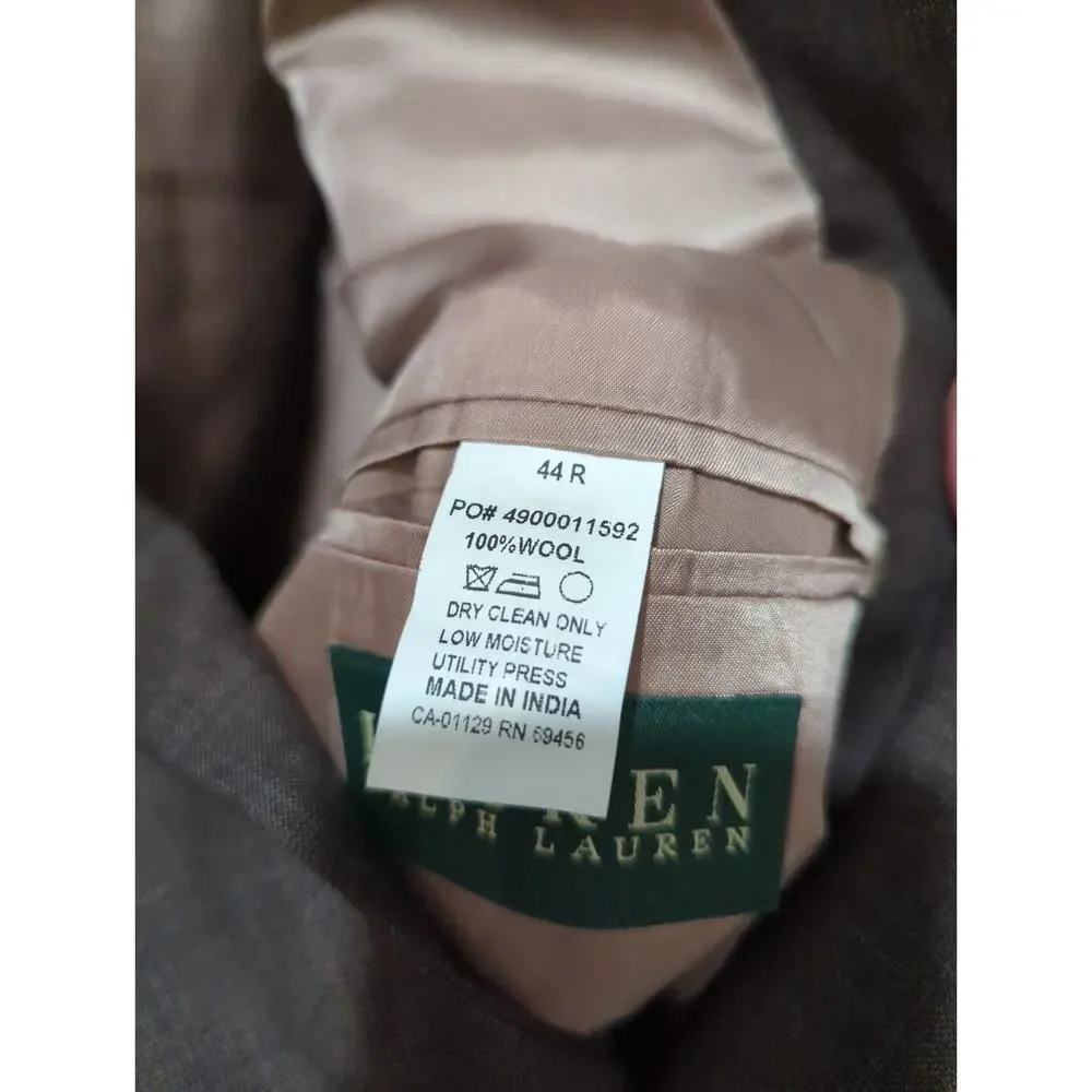 Lauren Ralph Lauren Brown Wool Men's Blazer Jacket NWT